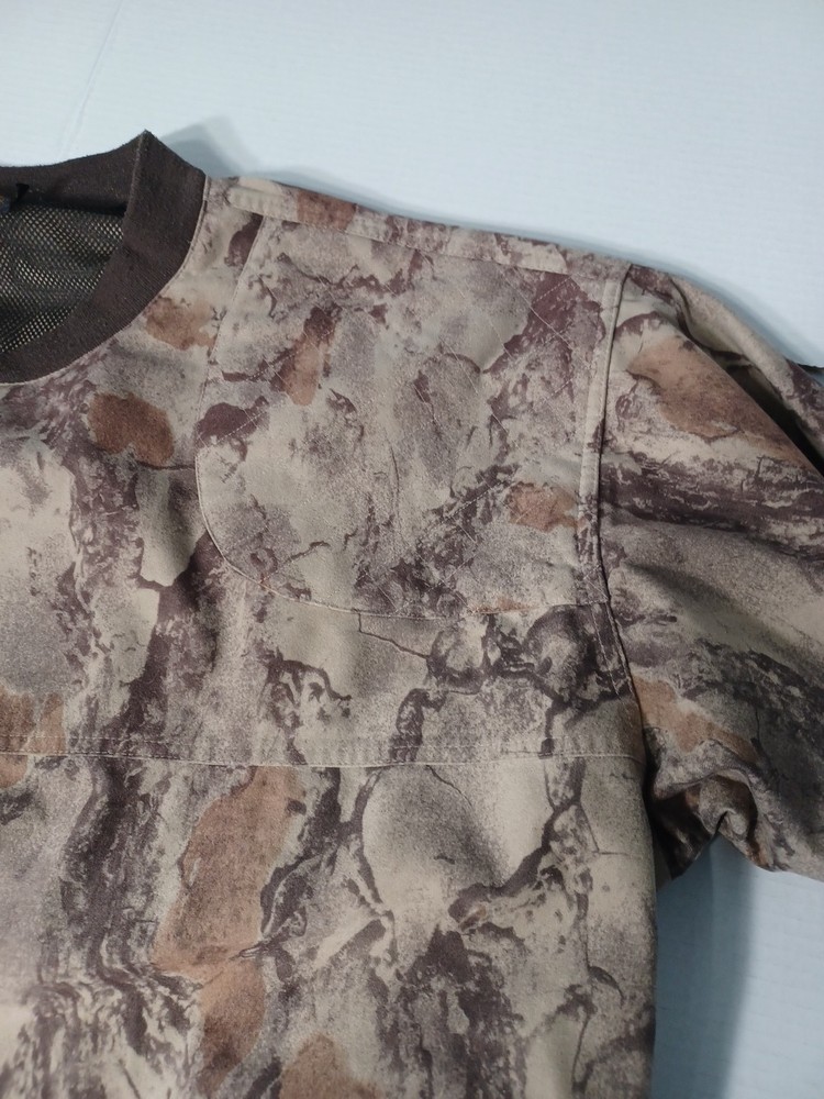 NATURAL GEAR CAMO PULLOVER LINED ZIPPERED POCKETS PADDED SHOULDERS - Size XL