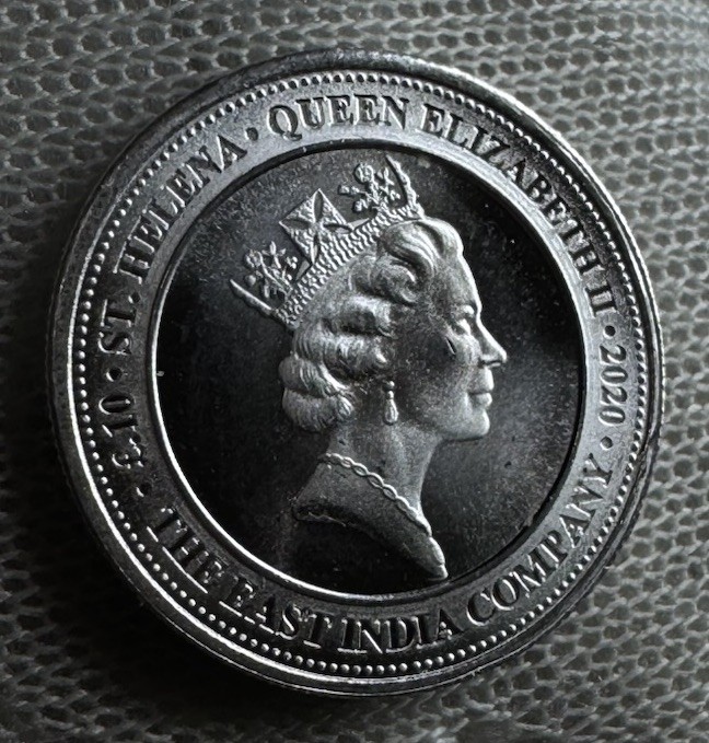 2020 St Helena 1/10 Oz Silver Spade Guinea Queen Elizabeth .999 Silver