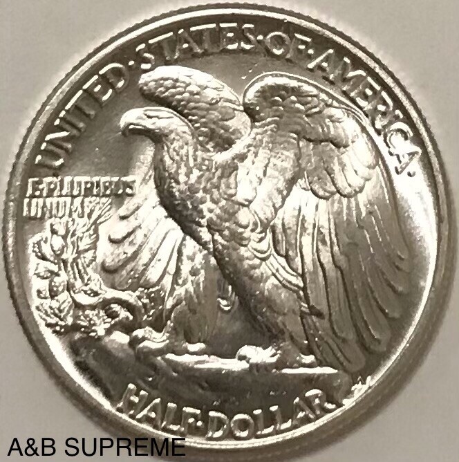 Walking Liberty Half Dollar From OBW Roll Estate Hoard CH-GEM Bu Unc 90% Silver