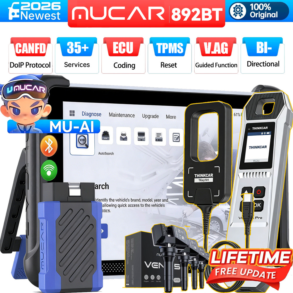MUCAR 892BT ECU Coding Scanner Auto Diagnostic Tool TPMS Program All Keys Lost
