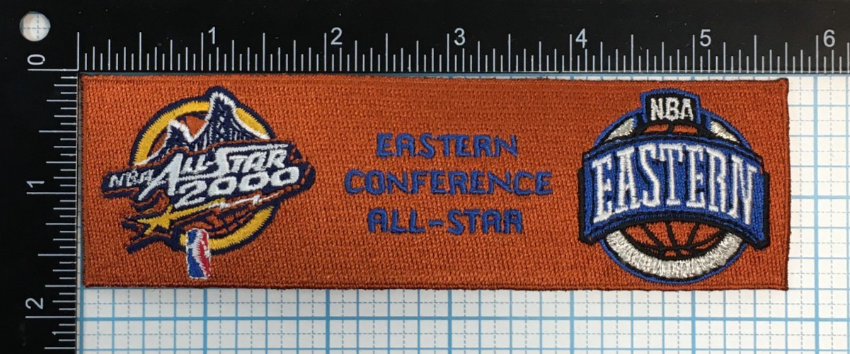 2000 NBA BASKETBALL ALL STAR GAME EASTERN CONFERENCE VTG 5.75" JERSEY PATCH B7