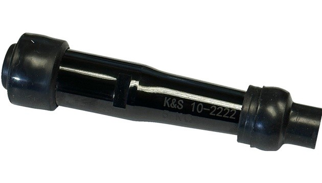 K&S Spark Plug Type Resistor Cover SD05F Straight Black