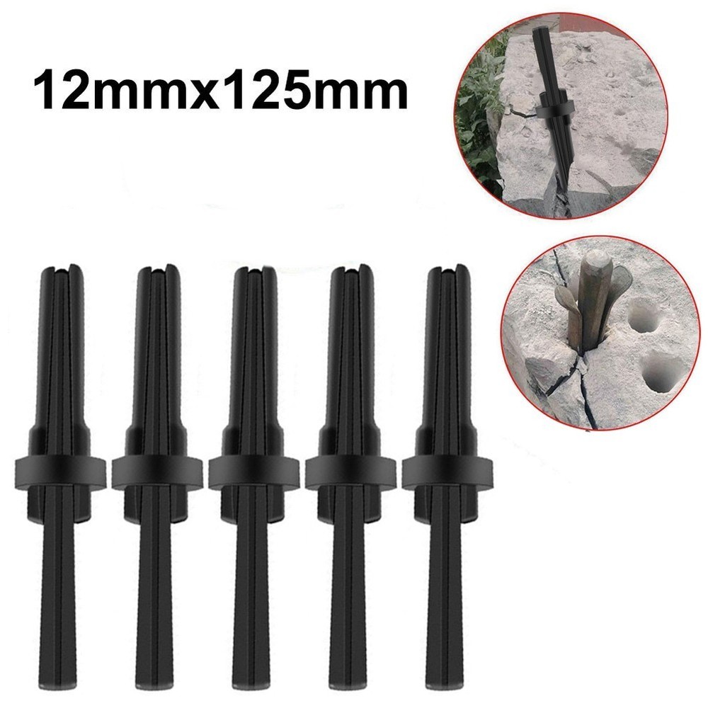 Efficient Stone Splitting Tool 5pcs Rock Splitters 125x12mm Manual Hand Tool