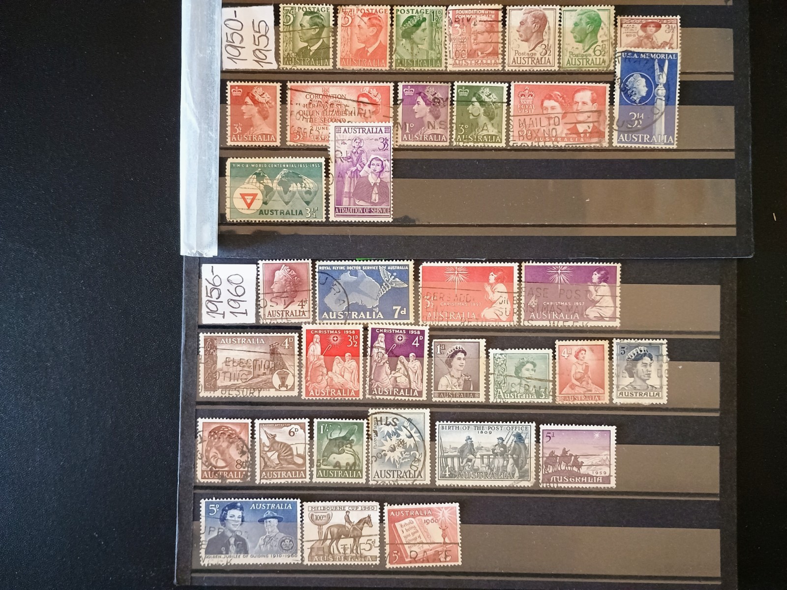 26058-Australia Stamps Collection Lot, Sets or Part Sets, Year 1918-1960-Used