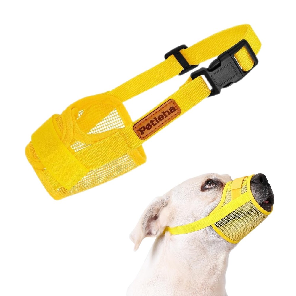 Dog Muzzle for Small Dogs – Soft Cotton Mesh, Adjustable  Breathable Muzzle f...