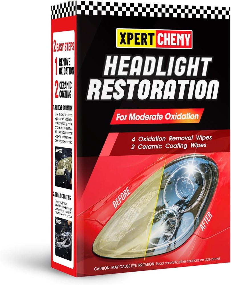 Headlight Restorer Kit,Fast-2 Step Process Restoration Kit for...
