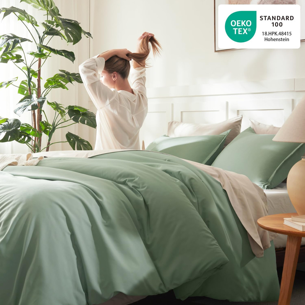 King Size Comforter Set, 3 Pieces Lightweight Solid Comforter King Size, All Sea