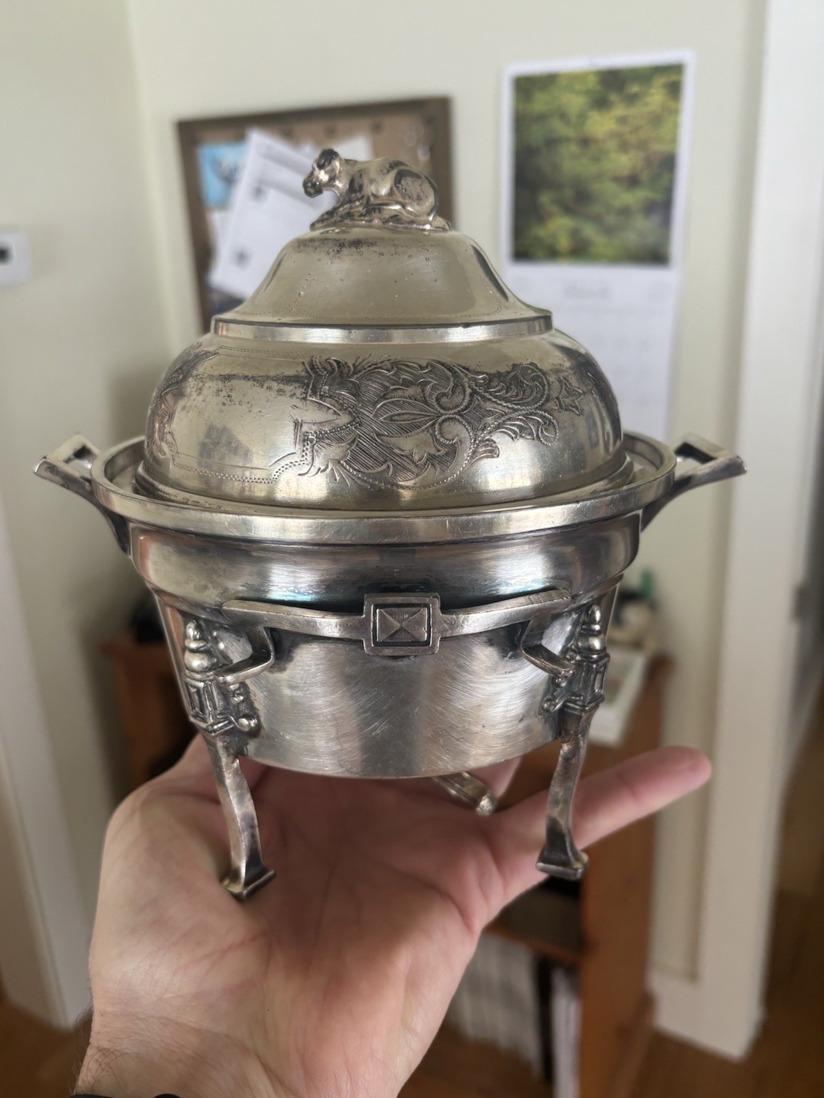 WM. Rogers Silver Plate Butter Serving Set (3pc) plus bonus dish/tray