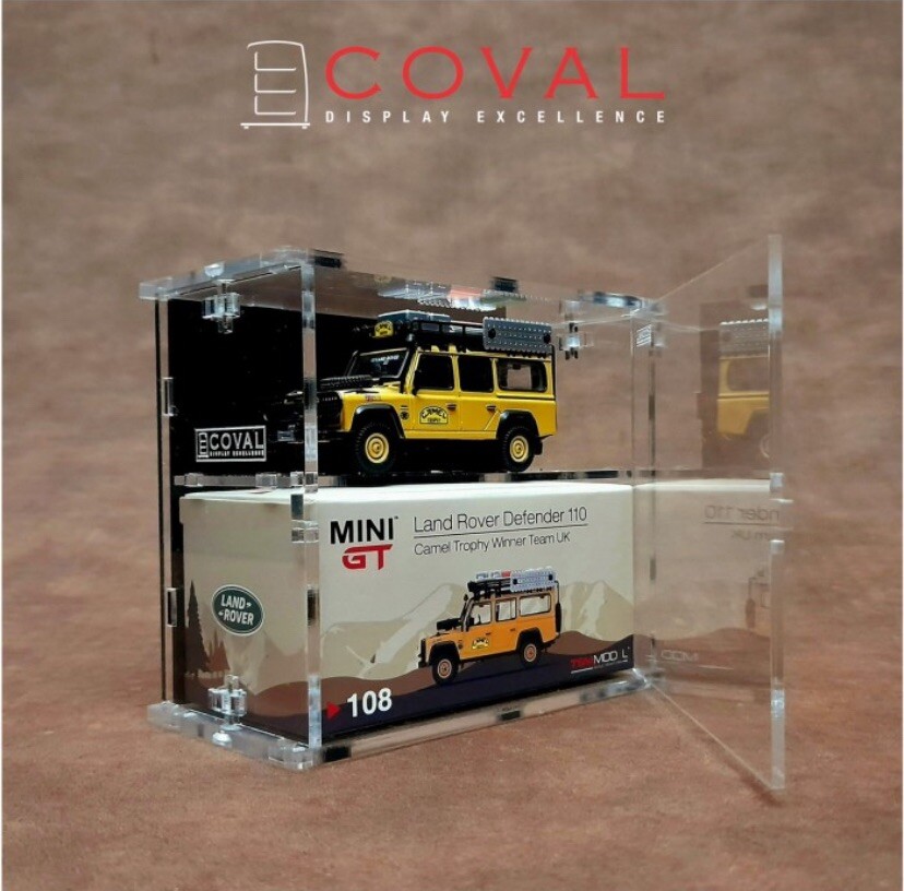 Coval Displays - SMG-102 - Single Mini GT/ TSM Model - Stackable - Open Door
