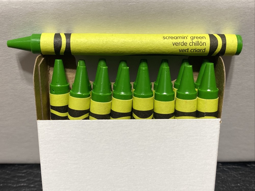 (16) Crayola Crayons (screamin’ green) BULK