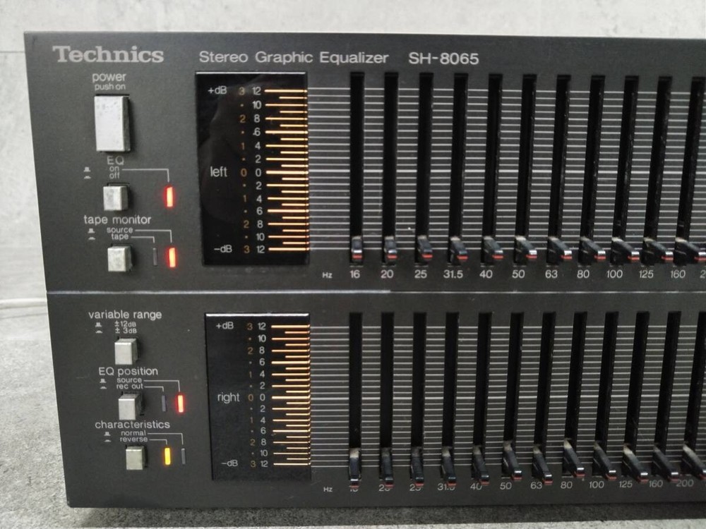 Technics SH-8065　Stereo Graphic Equalizer, Junk item, Black, Untested