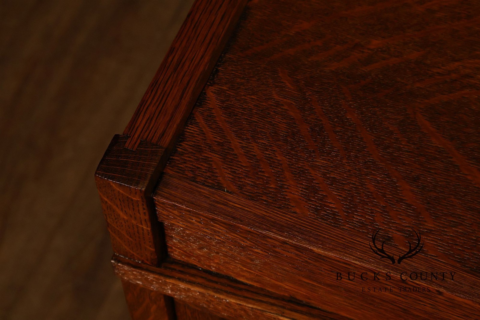 Antique Globe Three-Stack Barrister Bookcase With Base Drawer