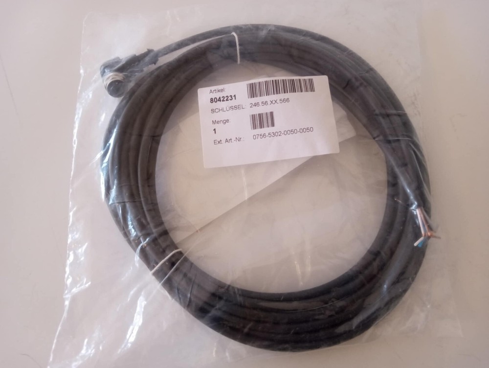 WAGO 756-5302-0050-0050, Sensor/Actuator cable; M12A socket; angled; 5-pole;