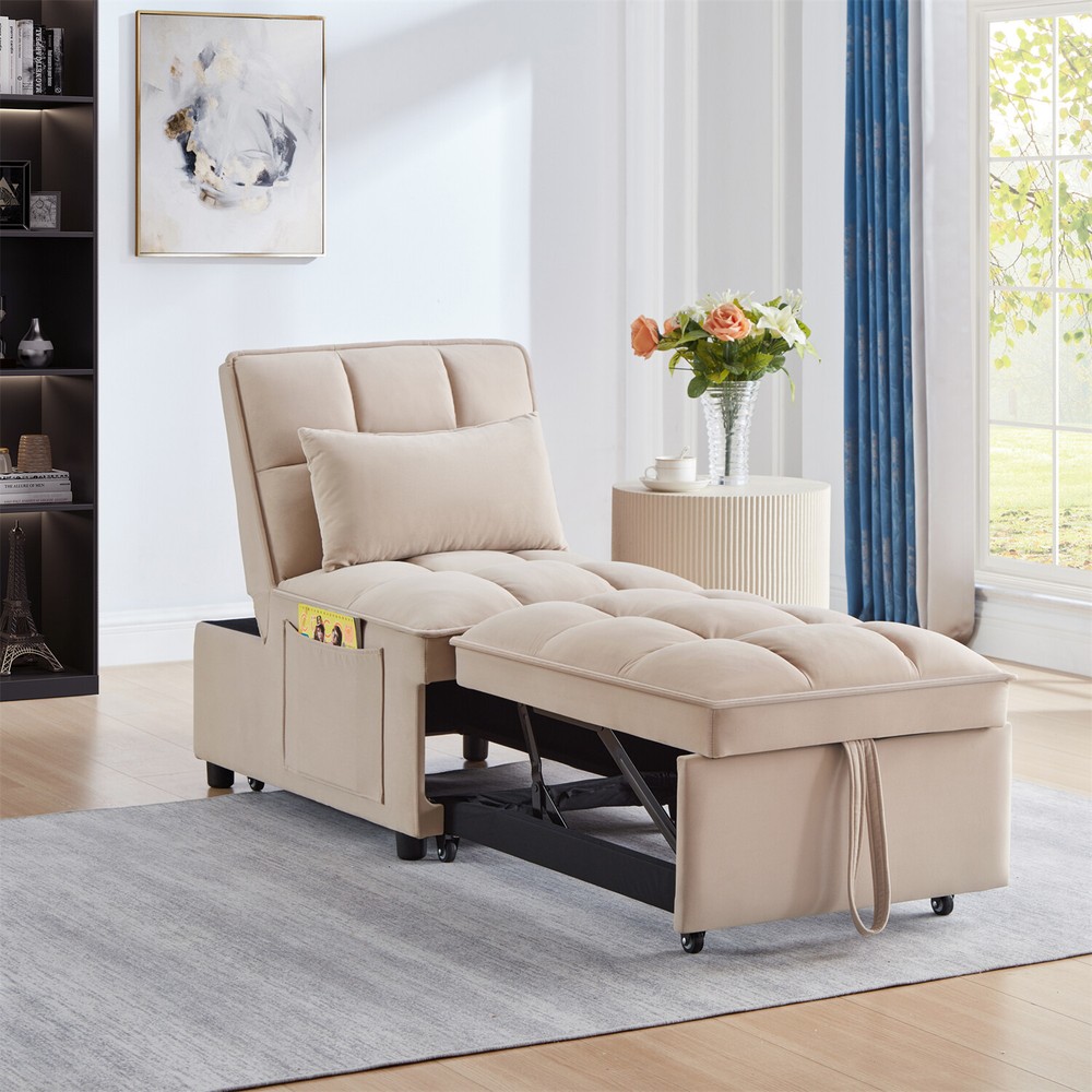 Convertible Sofa Bed 4in1 Multi-Function Folding Recliner Sleeper Sofa Chairs