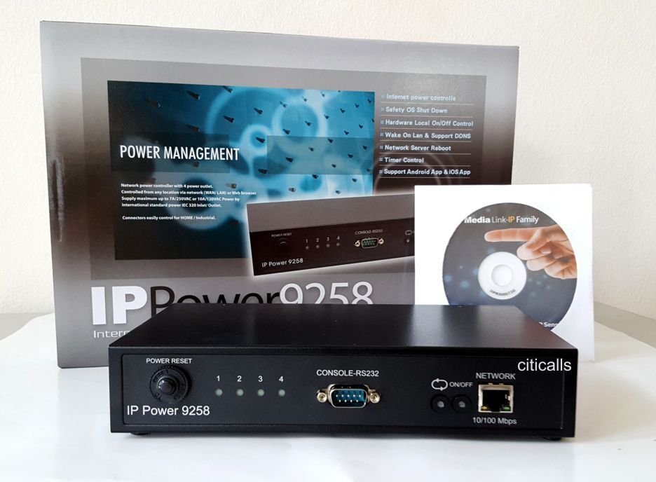 Aviosys IP 9258 T 4 Port Web Power Network Switch Controller Distribution Unit