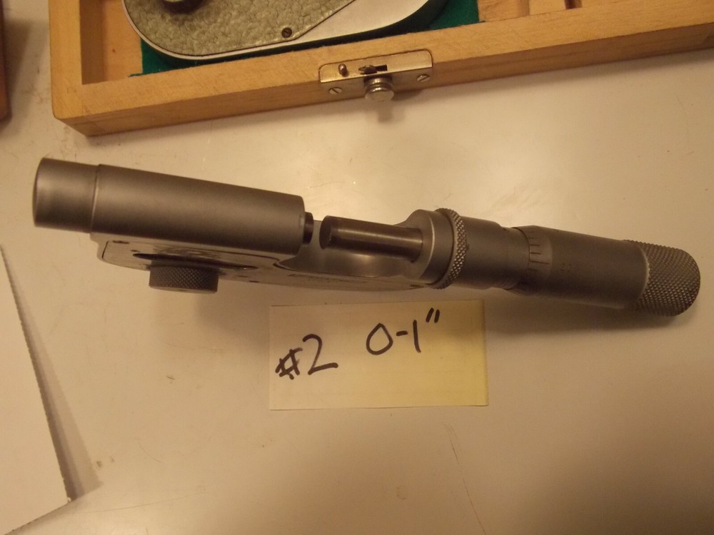 FOWLER 0-1” 1-2" .0001” INDICATING MICROMETER COMPARATOR Mitutoyo Case Choose