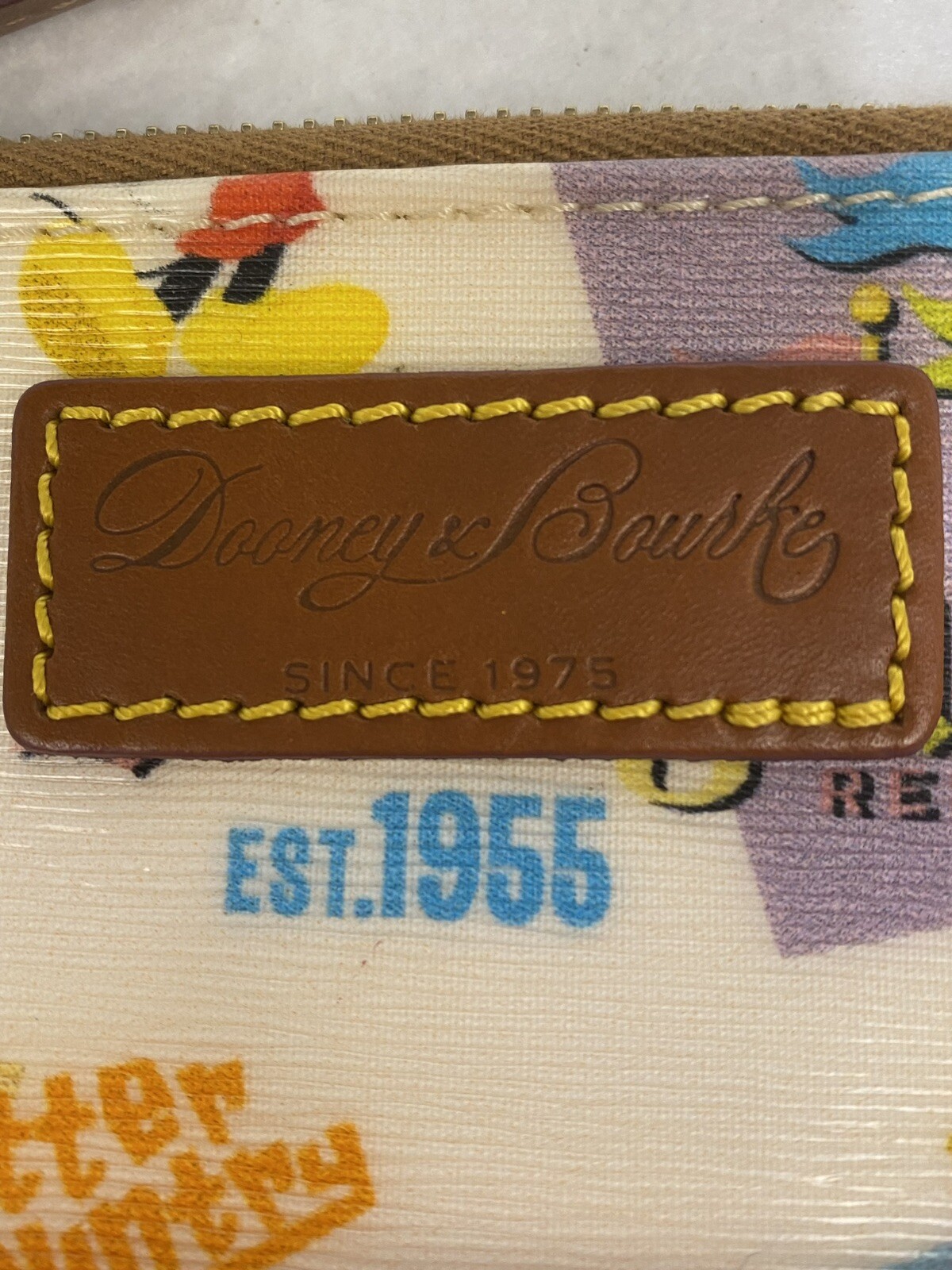 Disney Dooney and Bourke DISNEYLAND Resort Parks Retro Print Crossbody Bag