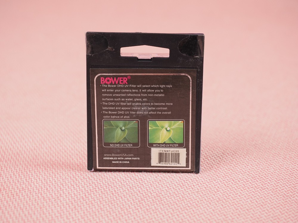 Bower Digital HD 55 mm UV Lens Filter (Black)