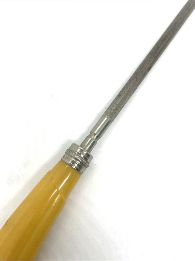 Vintage Butterscotch Bakelite Handle Knife Sharpener 11”