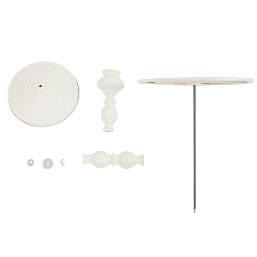 White Round End Table Sofa Side Table Retro Floor Standing Side Table