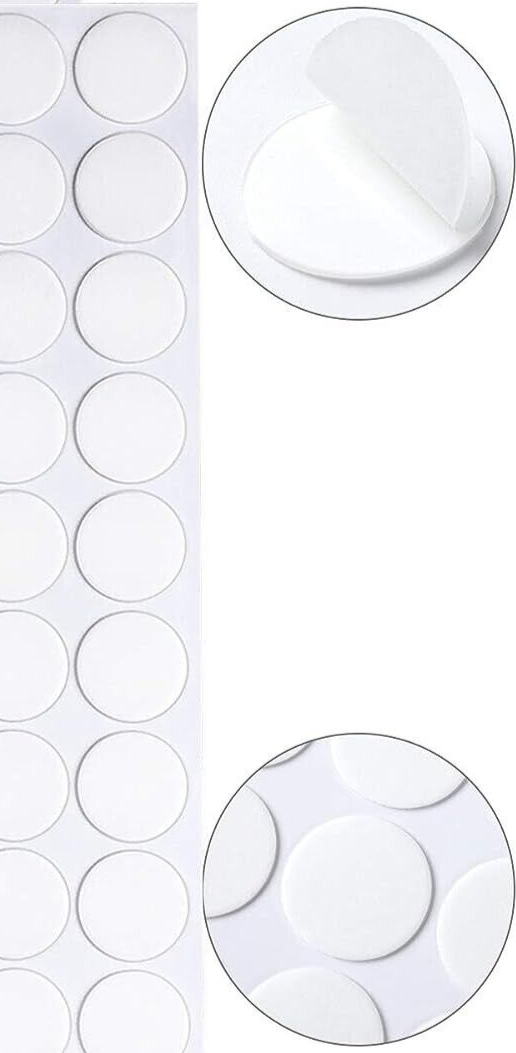 100 Clear Adhesive Dots Removable Two Sided Round Glue for Arts Crafts Posters