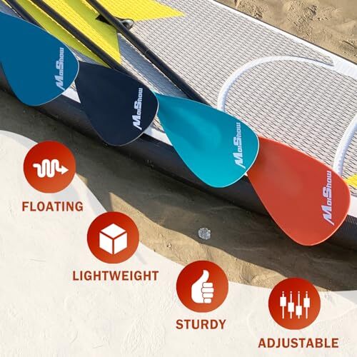 SUP PADDLES Adjustable Stand-Up Paddle Oars for Paddleboard Orange 3-Pc