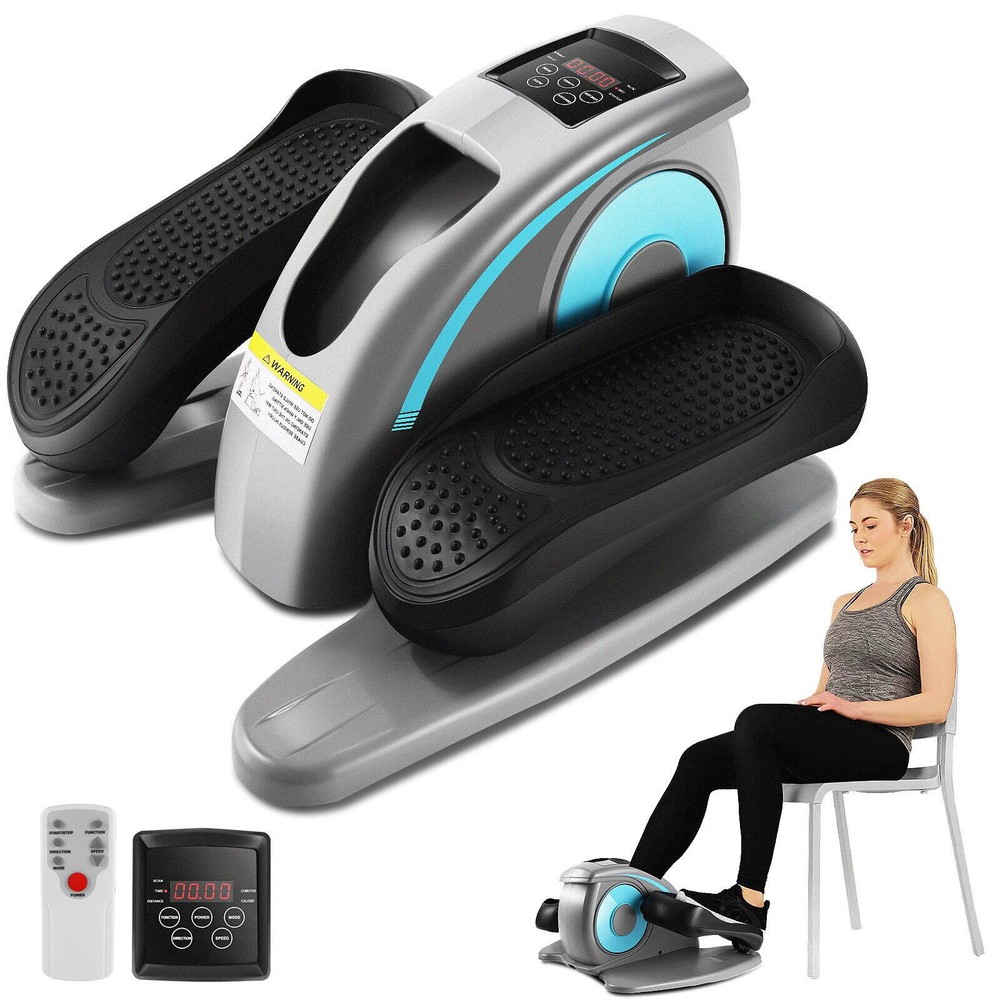 Under Desk Elliptical Mini Elliptical Trainer w/ Display Leg Exercise Equipment
