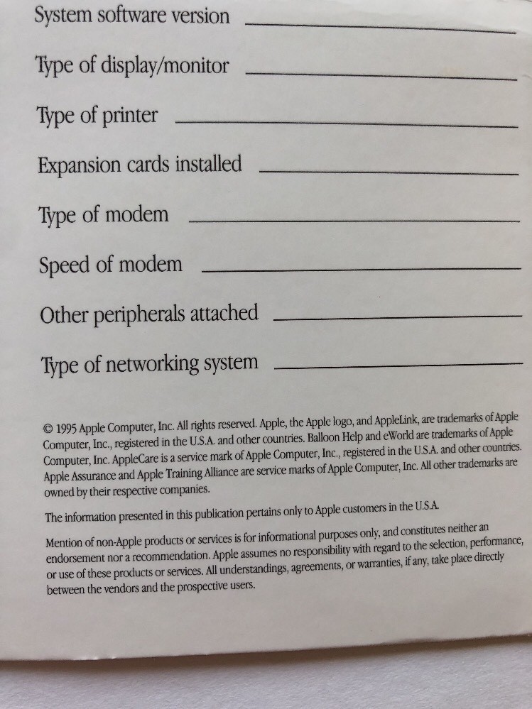 1995 Apple Computer Resource Guide Service Support Training OTHERS IN STORE