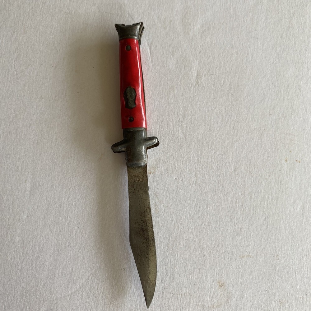 Miniature Dagger Sword Knife Red Handle Japan
