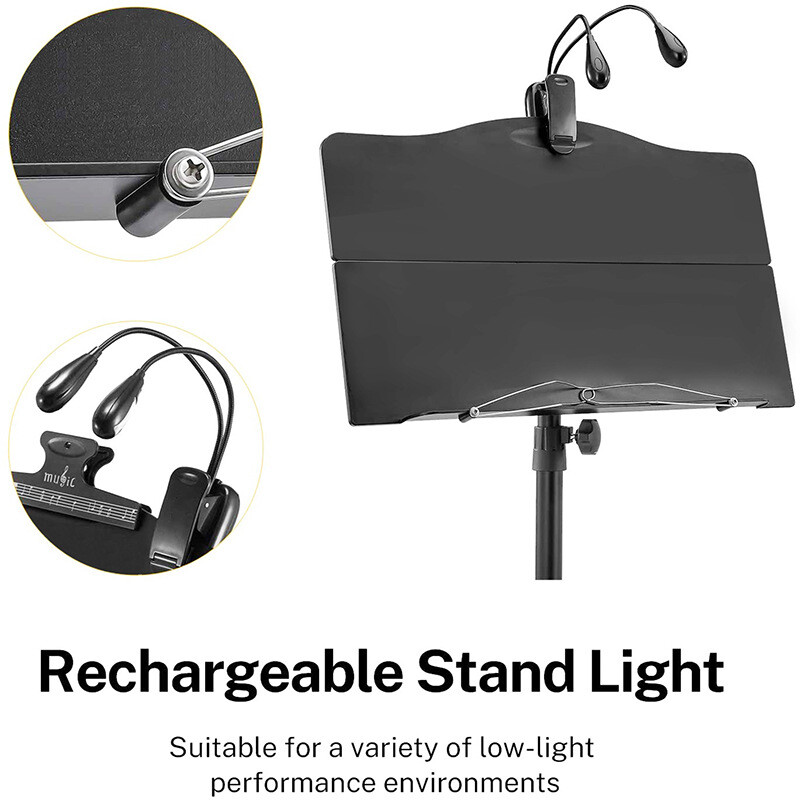 Sheet Music Stand Professional Portable Music Stand Carrying Bag Folding Black