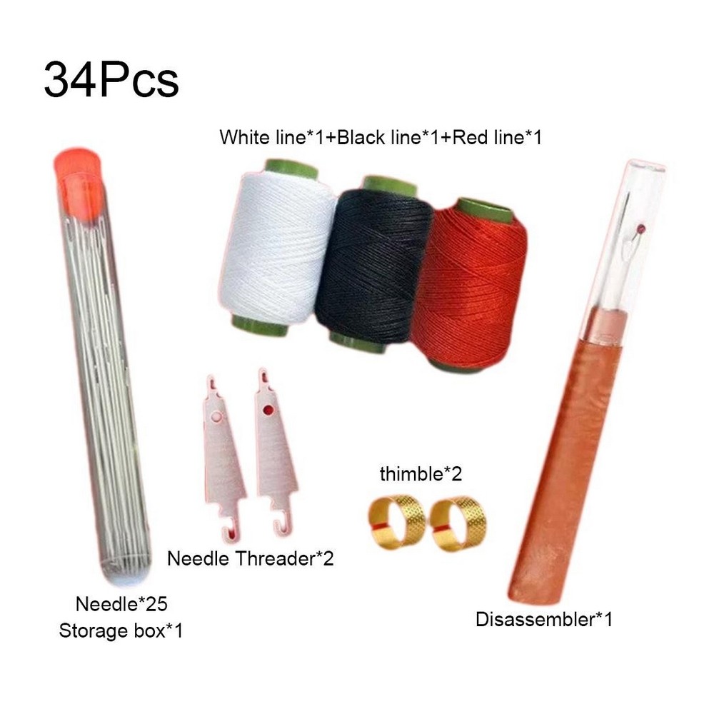 Sewing Tool Set,Needles Thread Hand Repair Tool,Portable Sewing Kit