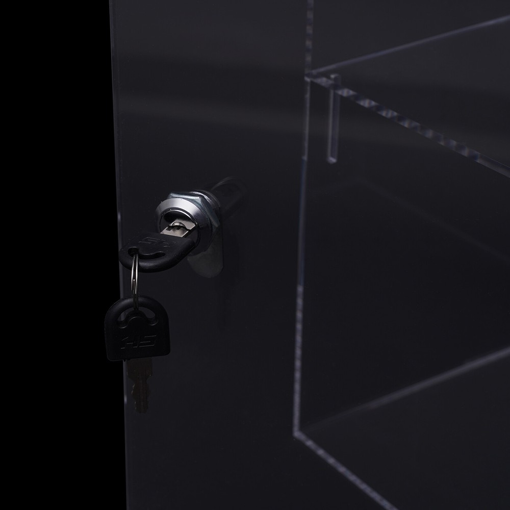 2-Layer Acrylic Countertop Storage Transparent Showcase Display Storage Cabinet