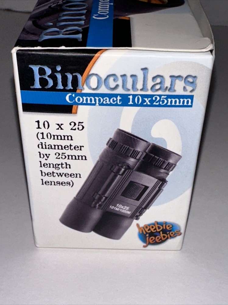 Heebie Jeebies Binoculars Compact 10x25 With Soft Case Glare Reduction Coating