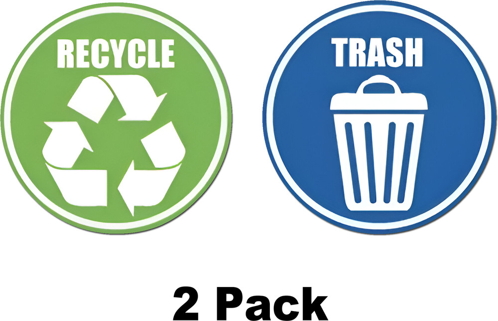 Trash and Recycle Sticker Decal