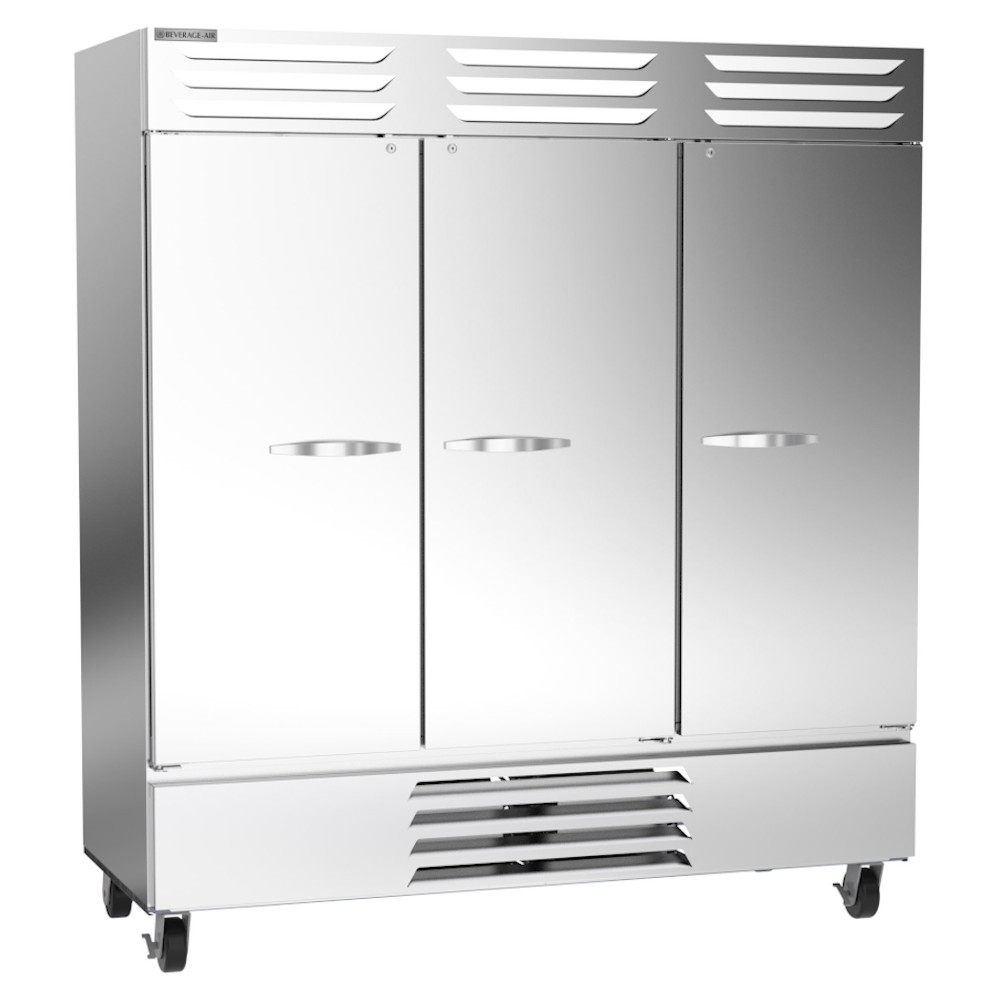 Beverage Air FB72HC-5S Solid Door Three Section Reach-In Freezer