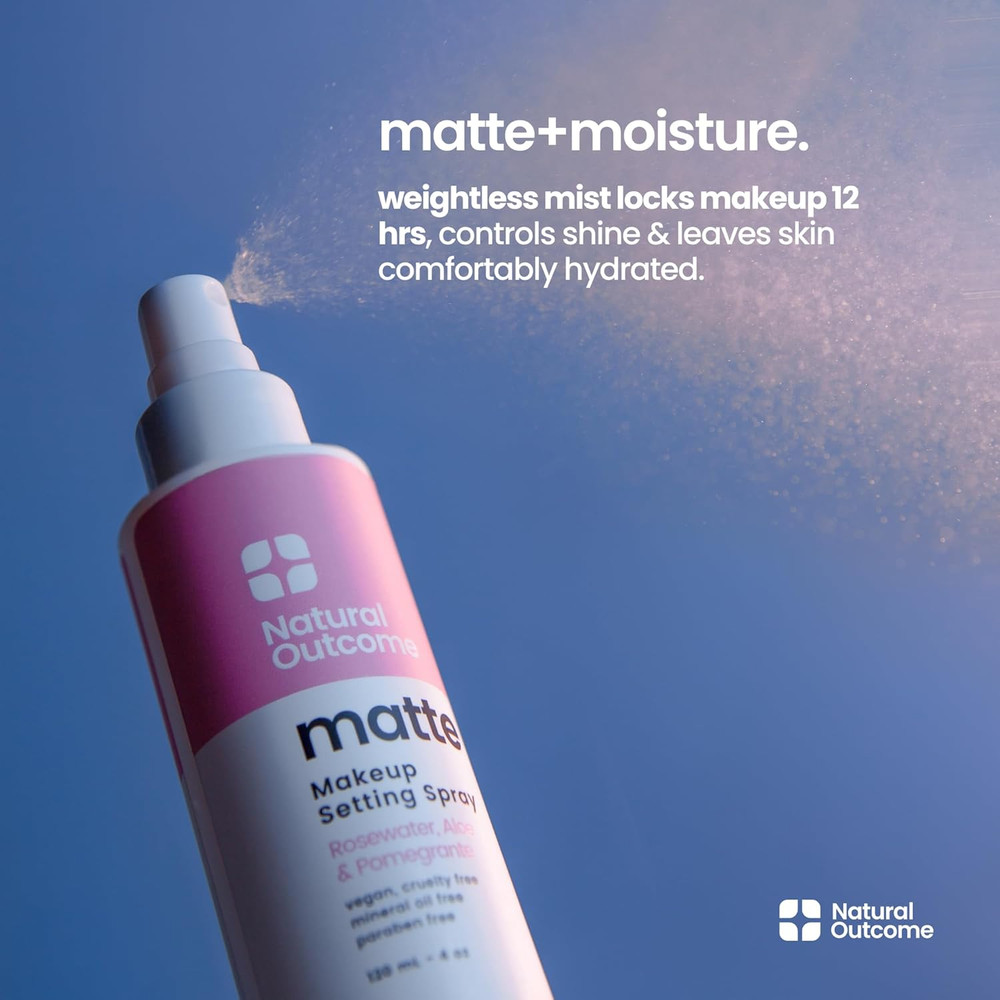 Matte Makeup Setting Spray | Mattifying Lock in Makeup Mist Keeps Fresh All Day