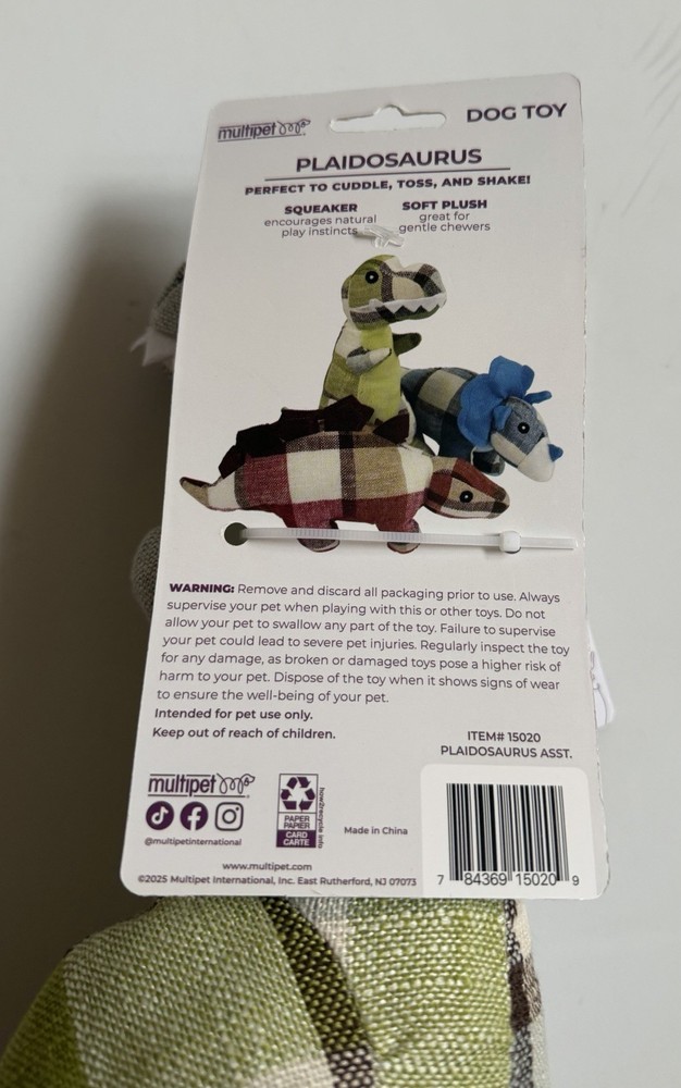 Multipet Pladidosaurus Dog Toy