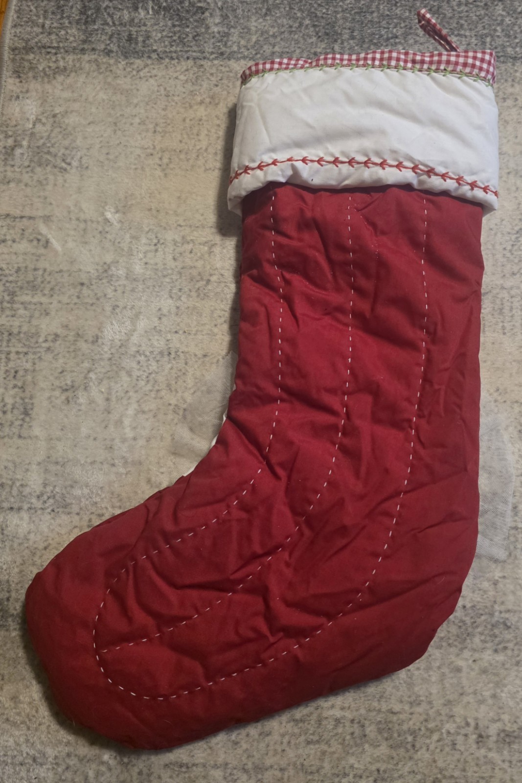 Pottery Barn Kids Blonde Ballerina Quilted 20 Inch Christmas Stocking