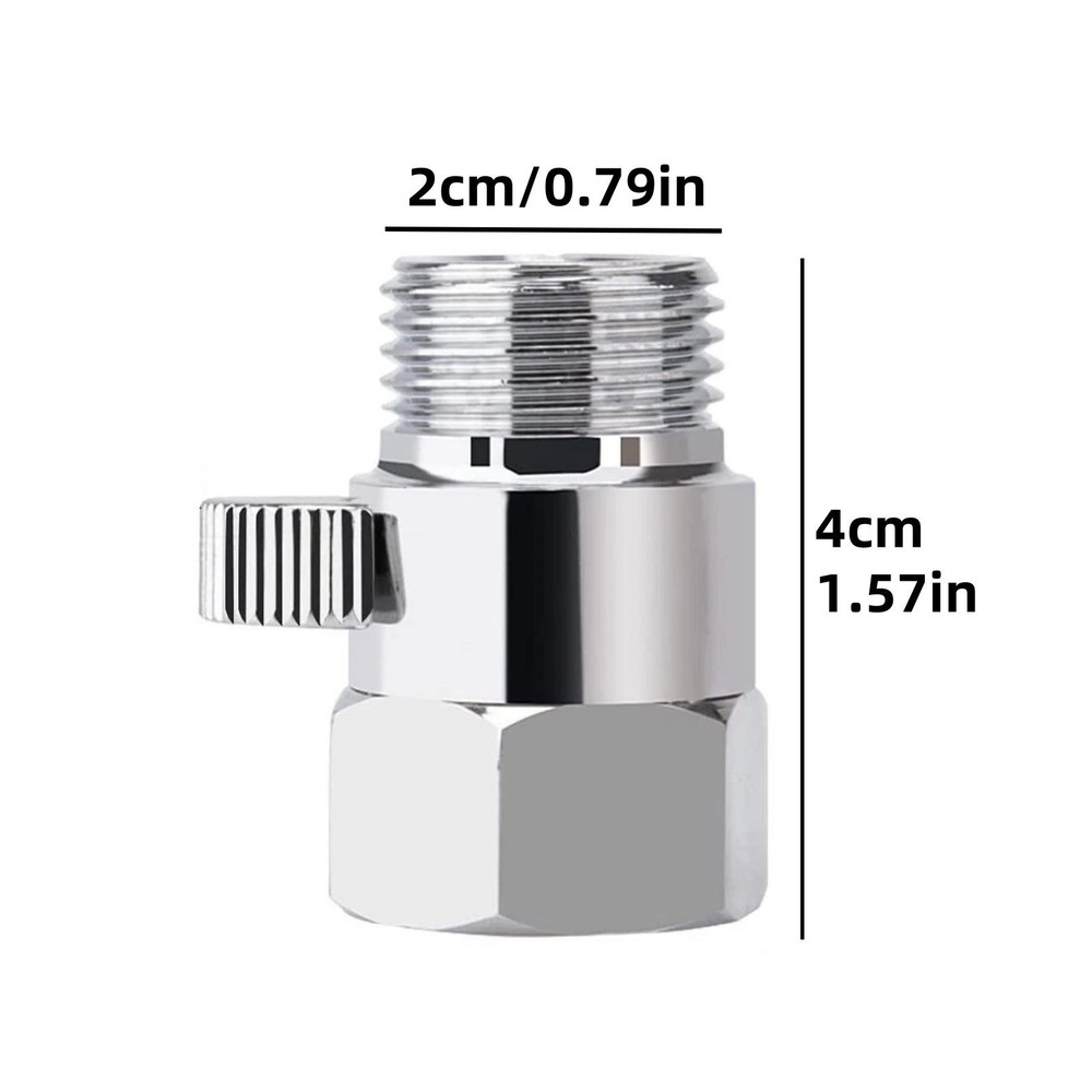Silver Quick Control Adapter 1pcs Shower Shut-Off Valve Brass Water Saving