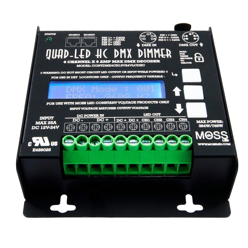 Used Moss Quad-LED High Current DMX - 4 Channel Dimmer