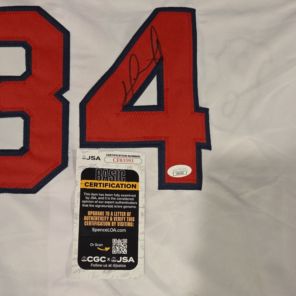 David Ortiz Boston Red Sox Signed Jersey #34 JSA Authenticated