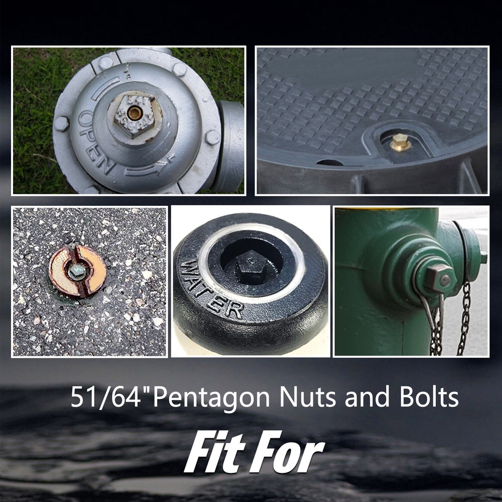 Utility Impact 5-Point Socket 3/8" Drive 51/64" for Fire Hydrant 5-Point Nuts