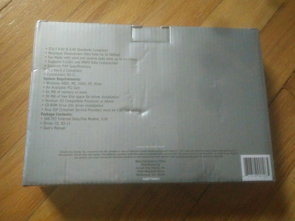 NIX2 Nexxtech 56K PCI Internal Data Fax Modem