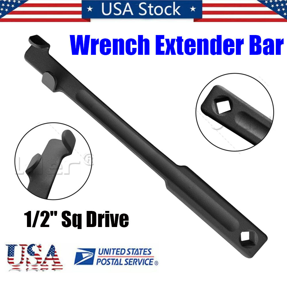 Universal Spanner Extension Wrench Extender Bar 1/2" Sq Drive Black Repair Tool