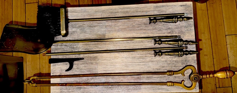 Vintage Second-Hand Four Piece Fireplace Tools