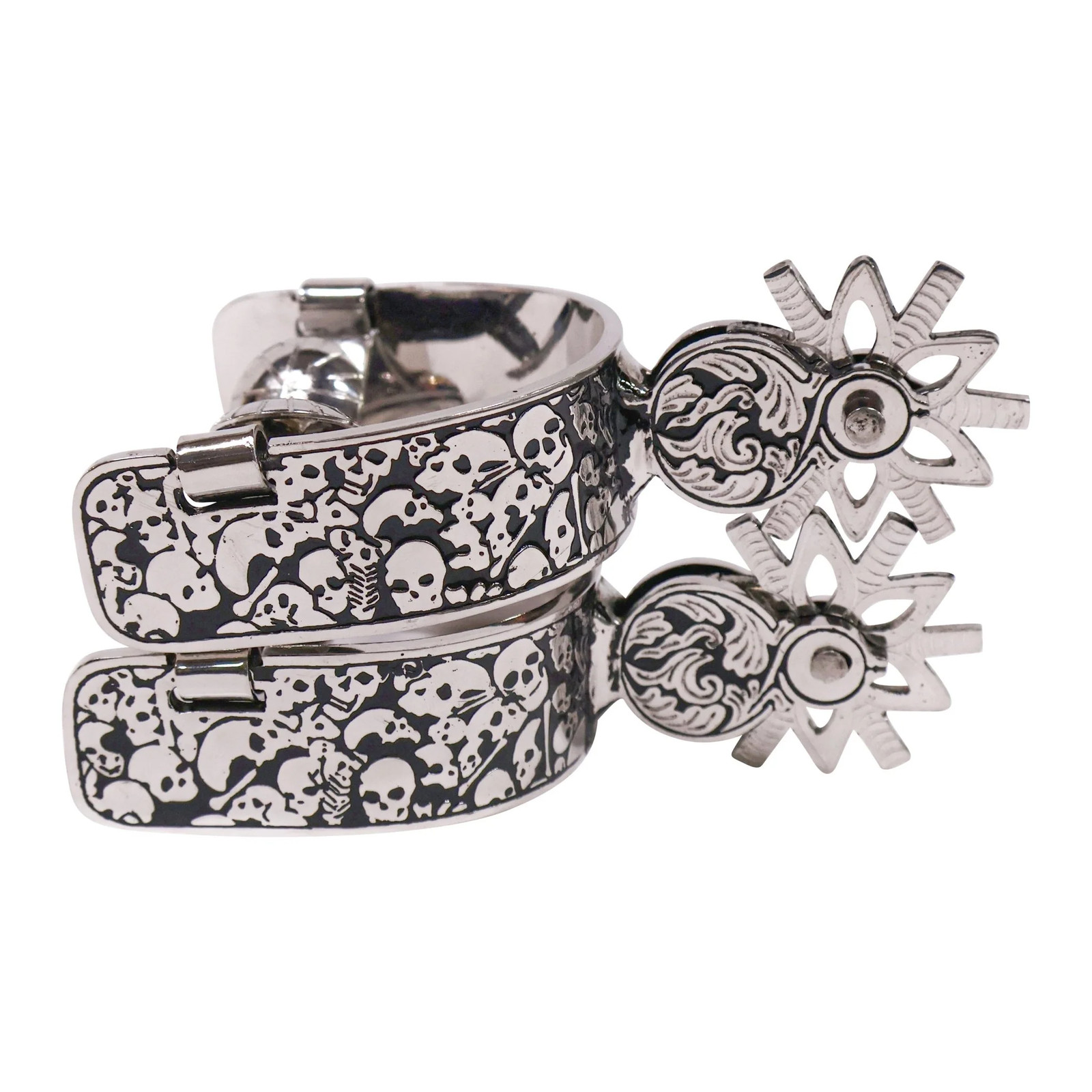 Skull Design Charro Mexican Spurs Espuelas