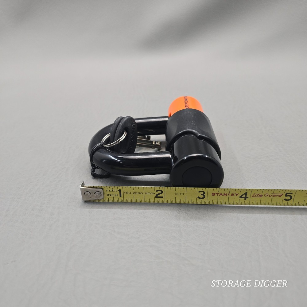 Kryptonite Evolution Series Black/Orange Mini U-Lock for Bike with Two Keys
