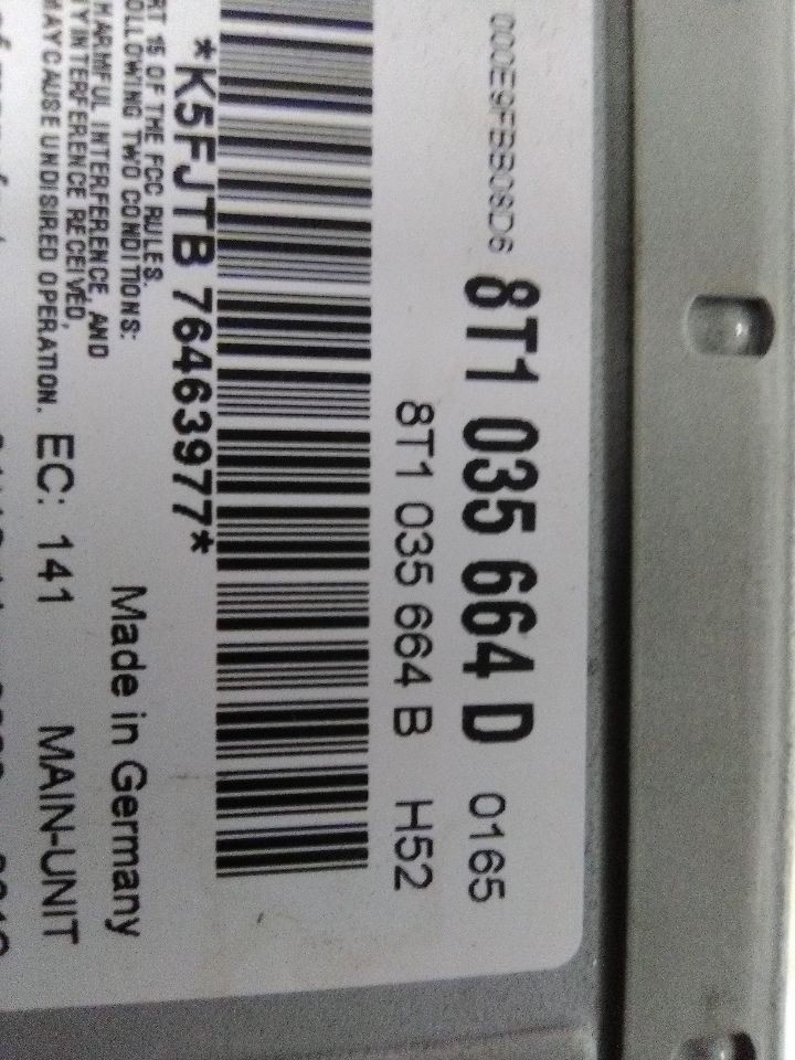 08-09 Audi A5 Radio Player Multimedia Dash Mounted