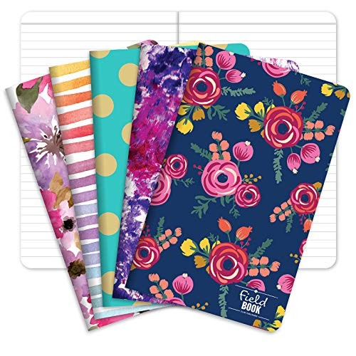 Pocket Notebook/Journal - - Assorted Patterns - Lined Memo Field Note 5"x8"