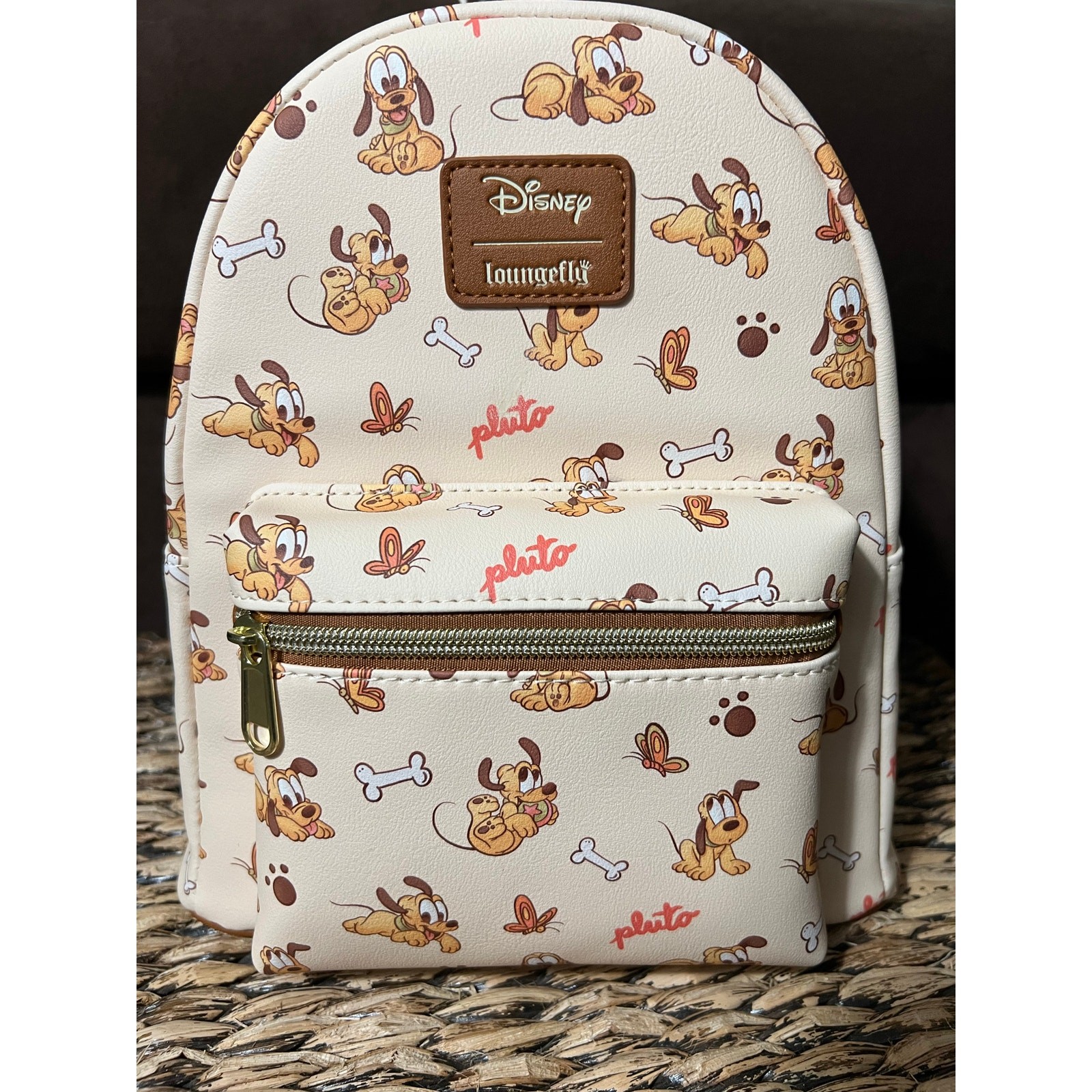 NEW Loungefly Disney Baby Pluto Mini Backpack Wallet Set